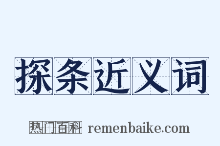 探条近义词是什么意思的图片
